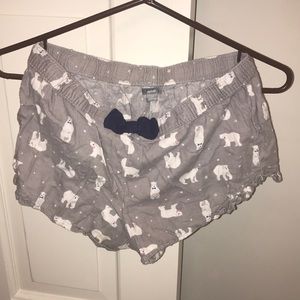 Aerie grey polar bear pj shorts/boxers size small